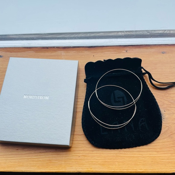 Lana Jewelry Large Flirt Split hoop earrings 14k pure gold Signed Lana 14k - Picture 2 of 3